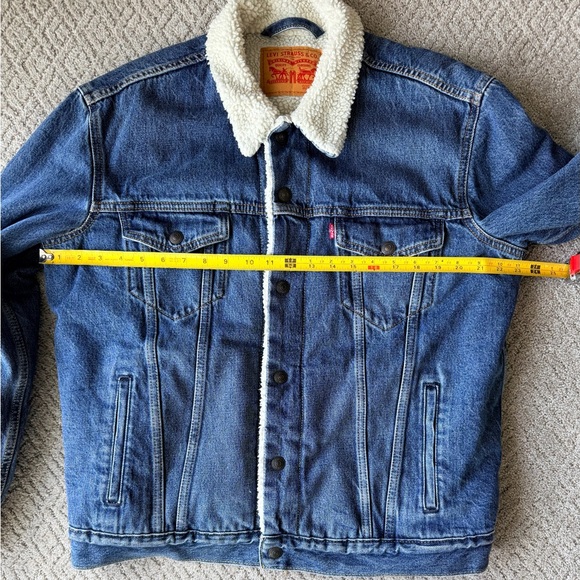 Levi's- Mens Type III Denim Jean Trucker Jacket Fleeced Lined. Size Large - Picture 9 of 11